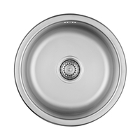 Kuchynský kovový drez MORNING - 43 x 43 cm - jednokomorový - hladký