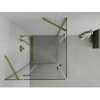 Sprchový kút MAXMAX ROMA DUO 120x80 cm - zlatý