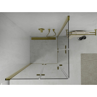 Sprchový kút MAXMAX LIMA DUO 70x70 cm - zlatý