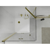 Sprchový kút MAXMAX LIMA - 100x100 cm - zlatý