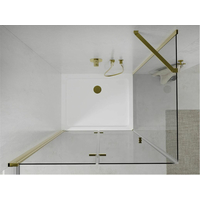 Sprchový kút MAXMAX LIMA - 100x70 cm - zlatý