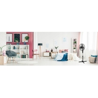 Stojanový ventilátor - čierny