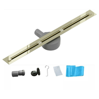 Sprchový žľab MAXMAX Mexen FLAT 360 SUPER SLIM - zlatý, 1551130