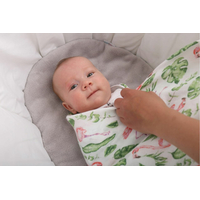 Detská mušelínová plienka (zavinovačka) BABYMAM PREMIUM 120x120 cm - Plameniaky