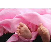 Detská mušelínová plienka (zavinovačka) BABYMAM PREMIUM 120x120 cm - Ružová