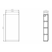 Kúpeľňová závesná skrinka CERSANIT - MODUO - BIELA 80x40 (K116-018)