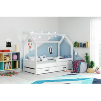 Detská domčeková posteľ REGINA so zásuvkou 160x80 cm - biela