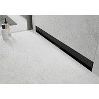 Sprchový žľab do steny MEXEN FLAT WALL 2v1 - čierny matný, 1730090