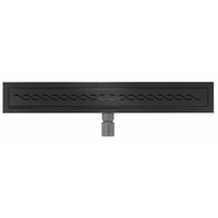 Sprchový žľab maxmax WAVE BLACK - čierny