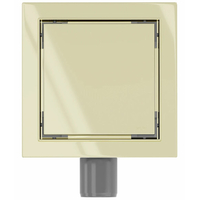 Odtokový sprchový žľab MEXEN FLAT 2v1 - hranatý - 15x15 cm - zlatý, 1510015