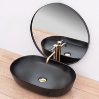 Keramické umývadlo Rea CLEO - čierne matné