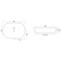 Keramické umývadlo Rea CLEO - čierne matné