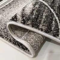 Kusový koberec PANNE geometrie - odtiene šedej
