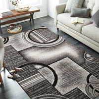 Kusový koberec PANNE geometrie - odtiene šedej