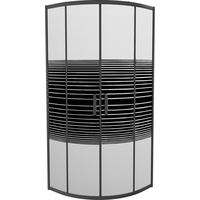 Sprchový kút MAXMAX MEXEN RIO black stripe - štvrťkruh 70x70 cm, 863-070-070-70-20