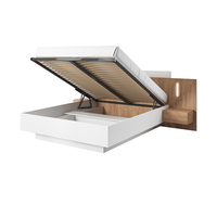 Posteľ 3D s nočnými stolíkmi s LED osvetlením 200x160 cm