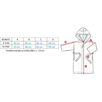 Detský župan KIDS - béžový medvedík - 10-14 rokov