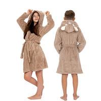 Detský župan KIDS - béžový medvedík - 10-14 rokov