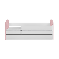 Detská srdiečková posteľ JULIE sa zásuvkou - ružová 140x80 cm