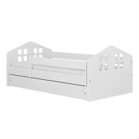 Detská posteľ WINDOWS so zásuvkou - biela 160x80 cm