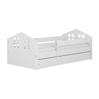 Detská posteľ WINDOWS so zásuvkou - biela 160x80 cm
