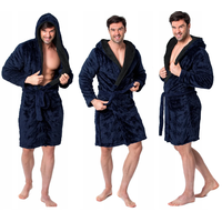 Unisex župan JORDAN - tmavo modrý/čierny