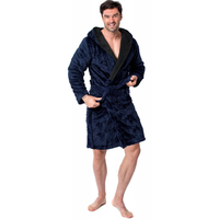 Unisex župan JORDAN - tmavo modrý/čierny