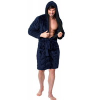 Unisex župan JORDAN - tmavo modrý/čierny