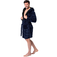 Unisex župan JORDAN - tmavo modrý/čierny