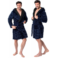 Unisex župan JORDAN - tmavo modrý/čierny