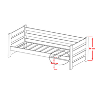 Detská posteľ z masívu borovice so šuplíkmi EGO - 200x90 cm - biela