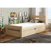 Detská posteľ z masívu BELA s úložným priestorom - 200x90 cm - biela