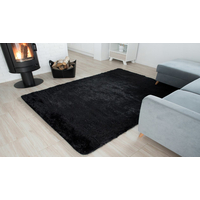 Detský plyšový koberec MAX - čierny