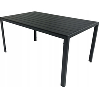 Záhradný stôl ALICE - 150x90 cm - grafitový/čierny