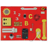 Interaktívna obojstranná detská tabuľa - 50x37,5x32 cm - červená