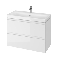 Kúpeľňová skrinka s umývadlom CERSANIT - SET MODUO 80 SLIM - BIELA (S801-225-DSM)