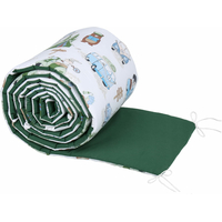 Ochranný mantinel do postieľky 180x30 cm PREMIUM - Kempovanie/tmavo zelená