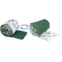 Ochranný mantinel do postieľky 180x30 cm PREMIUM - Kempovanie/tmavo zelená