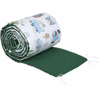 Ochranný mantinel do postieľky 180x30 cm PREMIUM - Kempovanie/tmavo zelená