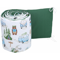 Ochranný mantinel do postieľky 180x30 cm PREMIUM - Kempovanie/tmavo zelená