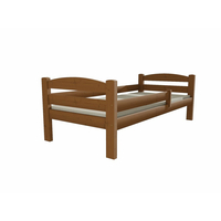 Detská posteľ z MASÍVU 200x90cm SO ŠUPLIKMI - DP005 - morenie dub