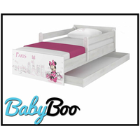 Detská posteľ MAX bez šuplíka Disney - MINNIE PARIS 180x90 cm NÓRSKA BOROVICA - 2x krátka zábrana
