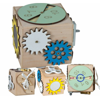 Drevená edukačná kocka 10x10x10 cm - prírodná