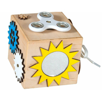 Drevená edukačná kocka 10x10x10 cm - prírodná