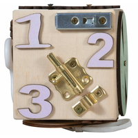 Drevená edukačná kocka 10x10x10 cm - prírodná