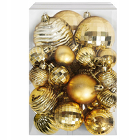 Vianočné závesné ozdoby na stromček - 6 druhov - 36 ks - zlaté