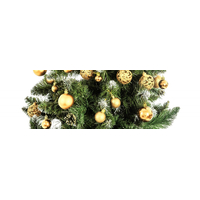 Vianočné závesné ozdoby na stromček - 6 druhov - 36 ks - zlaté