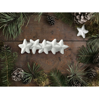 Vianočné závesné ozdoby na stromček - hviezdičky - 5 ks - biele