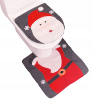 Vianočný dekoratívny poťah na WC - Santa Claus - 2 dielna zostava