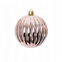 Vianočné závesné banky na stromček - 3 veľkosti - 6 druhov - 36 ks - rose gold